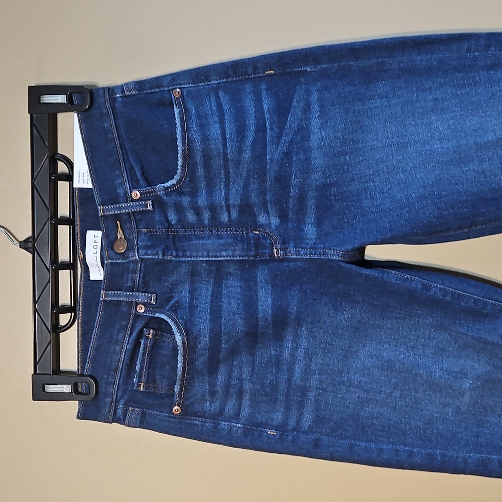 LOFT Dark Blue Skinny Jeans - Picture 4 of 12